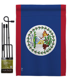 Belize - Nationality Flags of the World Vertical Impressions Decorative Flags HG140028 Made In USA