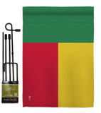 Benin - Nationality Flags of the World Vertical Impressions Decorative Flags HG140029 Made In USA