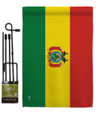 Bolivia - Nationality Flags of the World Vertical Impressions Decorative Flags HG140033 Made In USA