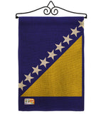 Bosnia-Herzegovina - Nationality Flags of the World Vertical Impressions Decorative Flags HG140034 Made In USA