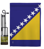 Bosnia-Herzegovina - Nationality Flags of the World Vertical Impressions Decorative Flags HG140034 Made In USA