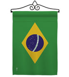Brazil - Nationality Flags of the World Vertical Impressions Decorative Flags HG140037 Made In USA
