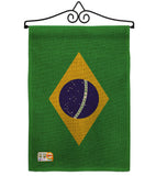 Brazil - Nationality Flags of the World Vertical Impressions Decorative Flags HG140037 Made In USA