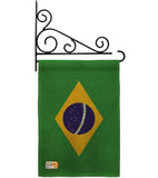 Brazil - Nationality Flags of the World Vertical Impressions Decorative Flags HG140037 Made In USA