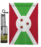 Burundi - Nationality Flags of the World Vertical Impressions Decorative Flags HG140043 Made In USA