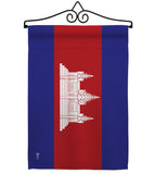 Cambodia - Nationality Flags of the World Vertical Impressions Decorative Flags HG140044 Made In USA