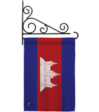 Cambodia - Nationality Flags of the World Vertical Impressions Decorative Flags HG140044 Made In USA