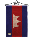 Cambodia - Nationality Flags of the World Vertical Impressions Decorative Flags HG140044 Made In USA