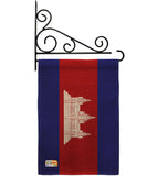 Cambodia - Nationality Flags of the World Vertical Impressions Decorative Flags HG140044 Made In USA