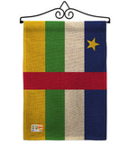 Central African Rep. - Nationality Flags of the World Vertical Impressions Decorative Flags HG140049 Made In USA