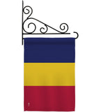 Chad - Nationality Flags of the World Vertical Impressions Decorative Flags HG140050 Made In USA