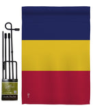 Chad - Nationality Flags of the World Vertical Impressions Decorative Flags HG140050 Made In USA
