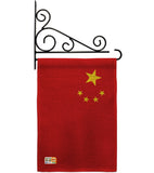 China - Nationality Flags of the World Vertical Impressions Decorative Flags HG140052 Made In USA