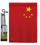 China - Nationality Flags of the World Vertical Impressions Decorative Flags HG140052 Made In USA