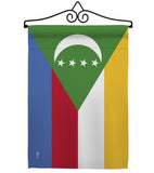 Comoros - Nationality Flags of the World Vertical Impressions Decorative Flags HG140056 Made In USA