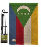 Comoros - Nationality Flags of the World Vertical Impressions Decorative Flags HG140056 Made In USA