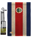 Costa Rica - Nationality Flags of the World Vertical Impressions Decorative Flags HG140060 Made In USA