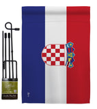 Croatia - Nationality Flags of the World Vertical Impressions Decorative Flags HG140061 Made In USA