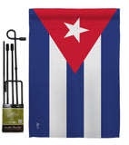 Cuba - Nationality Flags of the World Vertical Impressions Decorative Flags HG140062 Made In USA