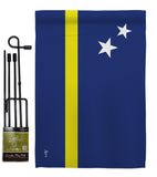 Curacao - Nationality Flags of the World Vertical Impressions Decorative Flags HG140063 Made In USA