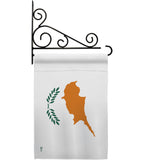 Cyprus - Nationality Flags of the World Vertical Impressions Decorative Flags HG140064 Made In USA