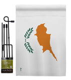 Cyprus - Nationality Flags of the World Vertical Impressions Decorative Flags HG140064 Made In USA