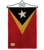 East Timor - Nationality Flags of the World Vertical Impressions Decorative Flags HG140072 Made In USA