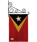 East Timor - Nationality Flags of the World Vertical Impressions Decorative Flags HG140072 Made In USA