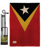 East Timor - Nationality Flags of the World Vertical Impressions Decorative Flags HG140072 Made In USA