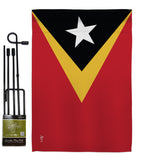 East Timor - Nationality Flags of the World Vertical Impressions Decorative Flags HG140072 Made In USA
