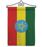 Ethiopia - Nationality Flags of the World Vertical Impressions Decorative Flags HG140080 Made In USA