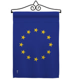 European - Nationality Flags of the World Vertical Impressions Decorative Flags HG140081 Made In USA