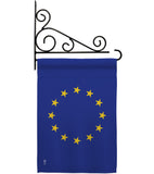 European - Nationality Flags of the World Vertical Impressions Decorative Flags HG140081 Made In USA