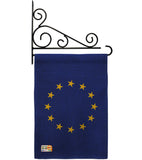 European - Nationality Flags of the World Vertical Impressions Decorative Flags HG140081 Made In USA