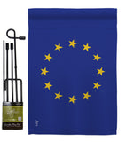 European - Nationality Flags of the World Vertical Impressions Decorative Flags HG140081 Made In USA