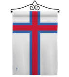 Faroe Islands - Nationality Flags of the World Vertical Impressions Decorative Flags HG140083 Made In USA