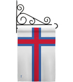 Faroe Islands - Nationality Flags of the World Vertical Impressions Decorative Flags HG140083 Made In USA