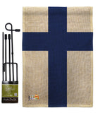 Finland - Nationality Flags of the World Vertical Impressions Decorative Flags HG140085 Made In USA