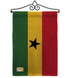 Ghana - Nationality Flags of the World Vertical Impressions Decorative Flags HG140092 Made In USA
