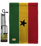 Ghana - Nationality Flags of the World Vertical Impressions Decorative Flags HG140092 Made In USA