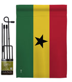 Ghana - Nationality Flags of the World Vertical Impressions Decorative Flags HG140092 Made In USA