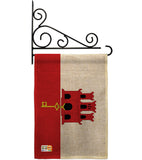 Gibraltar - Nationality Flags of the World Vertical Impressions Decorative Flags HG140093 Made In USA