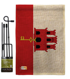 Gibraltar - Nationality Flags of the World Vertical Impressions Decorative Flags HG140093 Made In USA