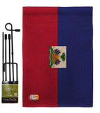 Haiti - Nationality Flags of the World Vertical Impressions Decorative Flags HG140103 Made In USA