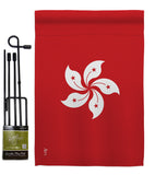 Hong Kong - Nationality Flags of the World Vertical Impressions Decorative Flags HG140105 Made In USA