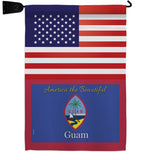 US Guam - Nationality Flags of the World Vertical Impressions Decorative Flags HG140266 Made In USA