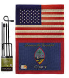 US Guam - Nationality Flags of the World Vertical Impressions Decorative Flags HG140266 Made In USA