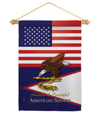 US Samoa - Nationality Flags of the World Vertical Impressions Decorative Flags HG140269 Made In USA