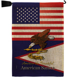 US Samoa - Nationality Flags of the World Vertical Impressions Decorative Flags HG140269 Made In USA