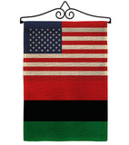 African American US Friendship - Nationality Flags of the World Vertical Impressions Decorative Flags HG140270 Made In USA